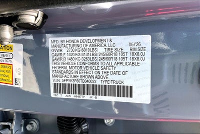 2026 Honda Ridgeline TrailSport