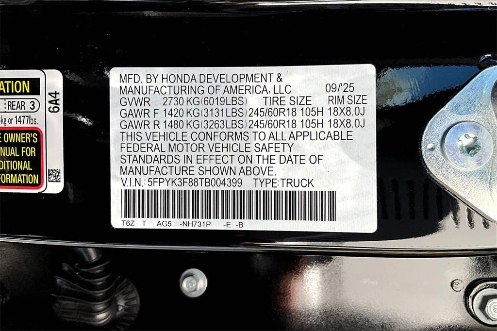 2026 Honda Ridgeline Black Edition