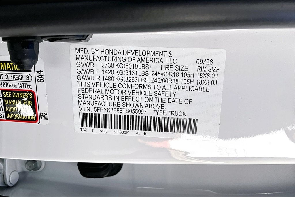 2026 Honda Ridgeline Black Edition