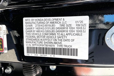 2026 Honda Ridgeline Black Edition