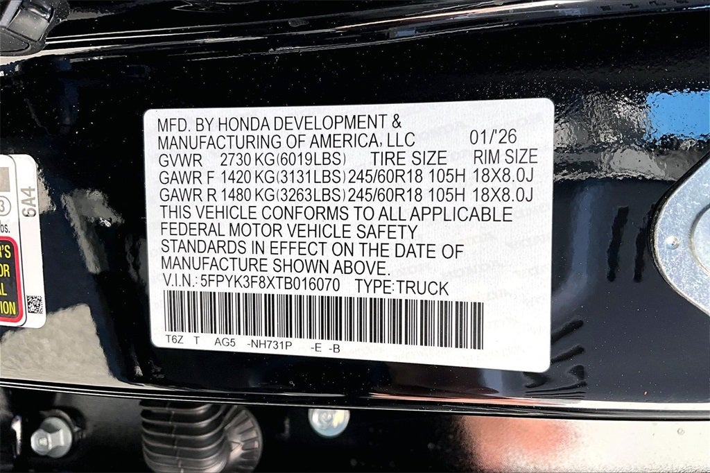 2026 Honda Ridgeline Black Edition