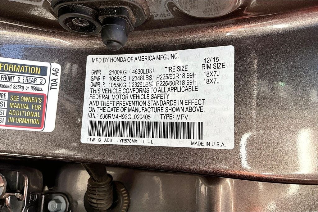 2016 Honda CR-V Touring