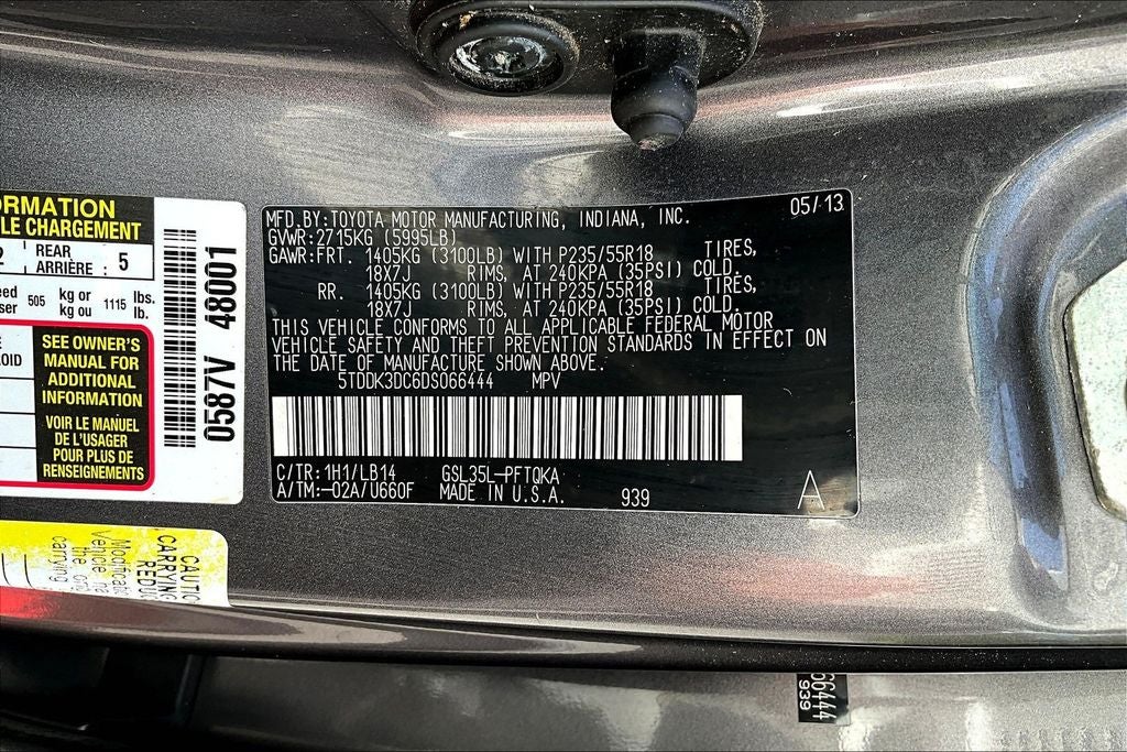 2013 Toyota Sienna Limited 7 Passenger