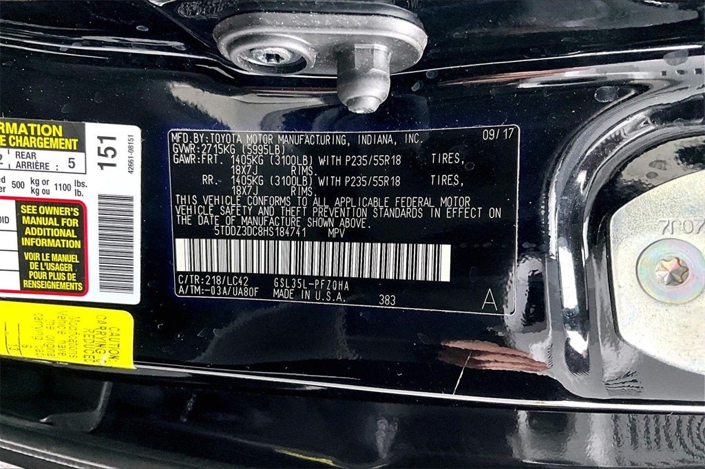 2017 Toyota Sienna XLE Premium 7 Passenger