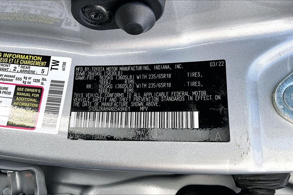 2022 Toyota Highlander XLE