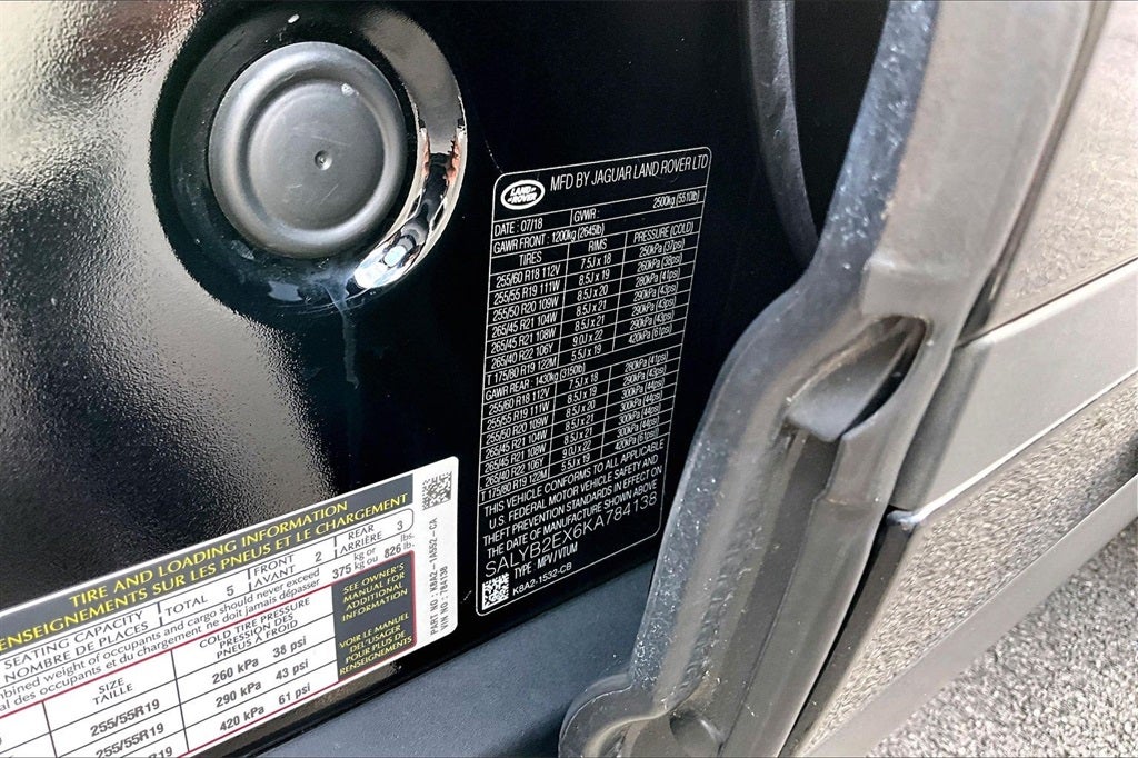 2019 Land Rover Range Rover Velar S